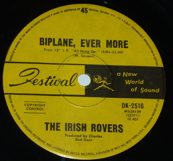 The Irish Rovers : The Biplane, Ever More / Liverpool Lou (7", Single)