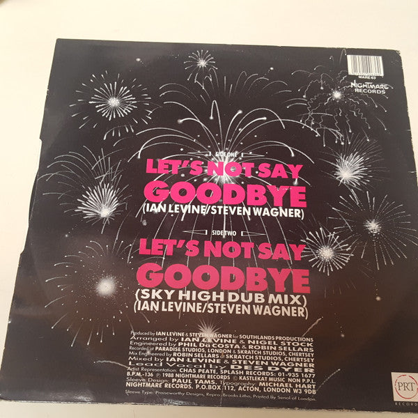 Jigsaw (3) : Let's Not Say Goodbye (12", Single)