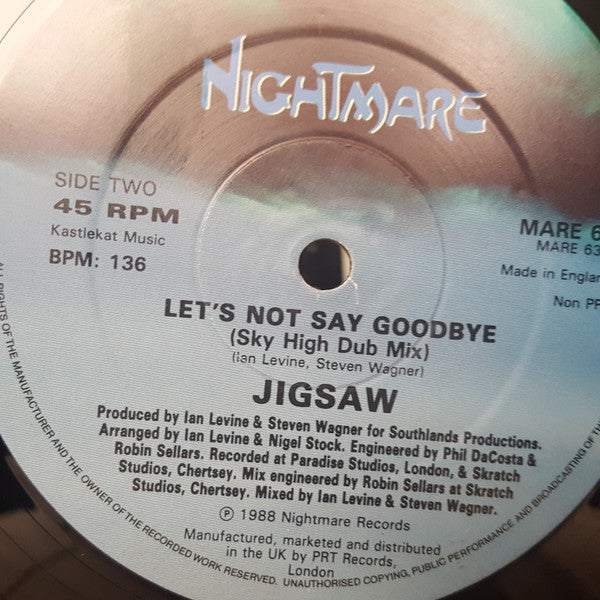 Jigsaw (3) : Let's Not Say Goodbye (12", Single)