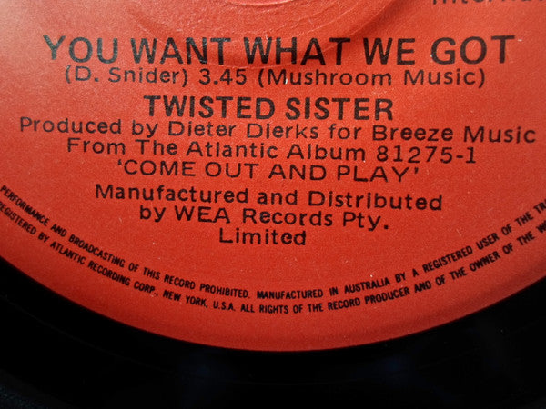 Twisted Sister : You Want What We Got (7", Single)