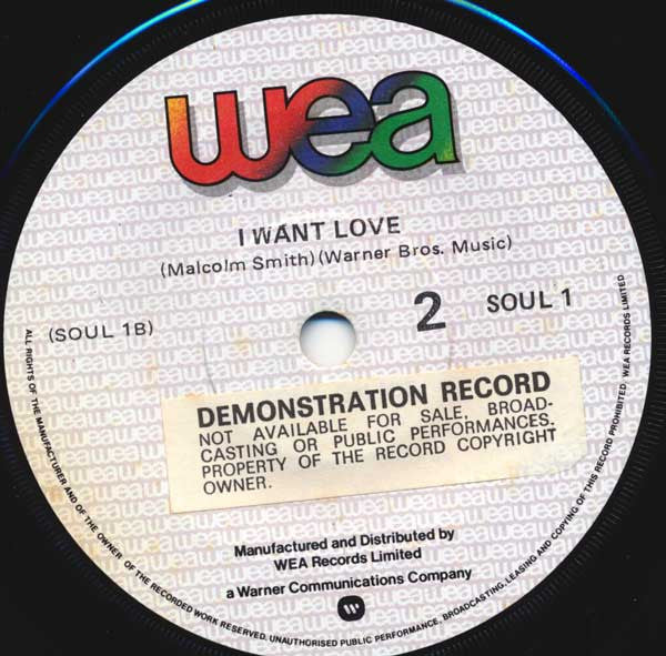 Soul On Ice (2) : I Want Love (7", Single)