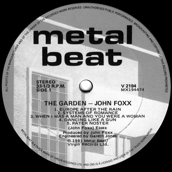 John Foxx : The Garden (LP, Album)