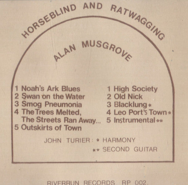 Alan Musgrove (2) : Horseblind and Ratwagging (LP)