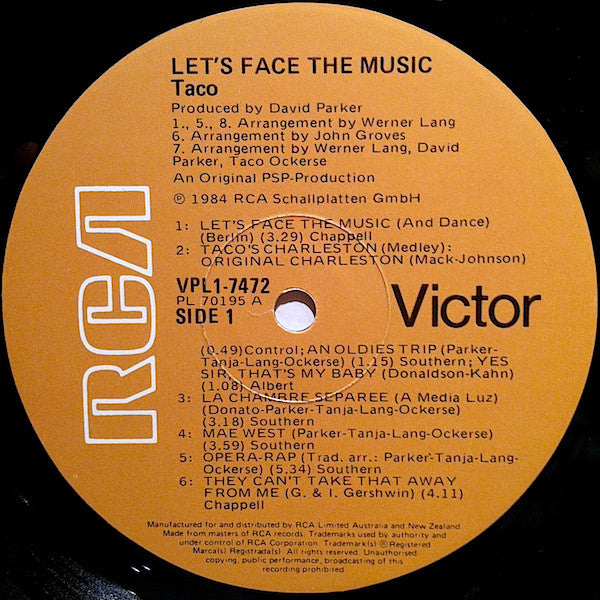 Taco : Let's Face The Music (LP, Album)