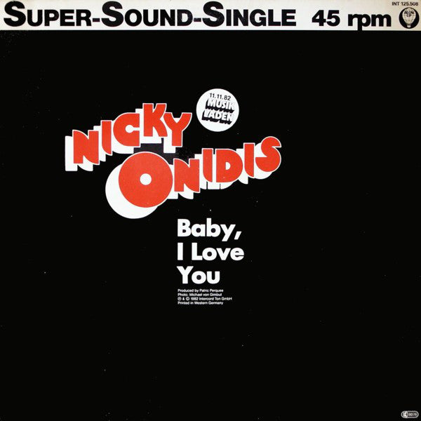 Nicky Onidis : Baby, I Love You (12", Maxi)