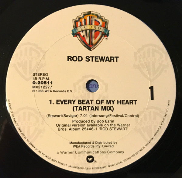 Rod Stewart : Every Beat Of My Heart (Tartan Mix) (12", Single)