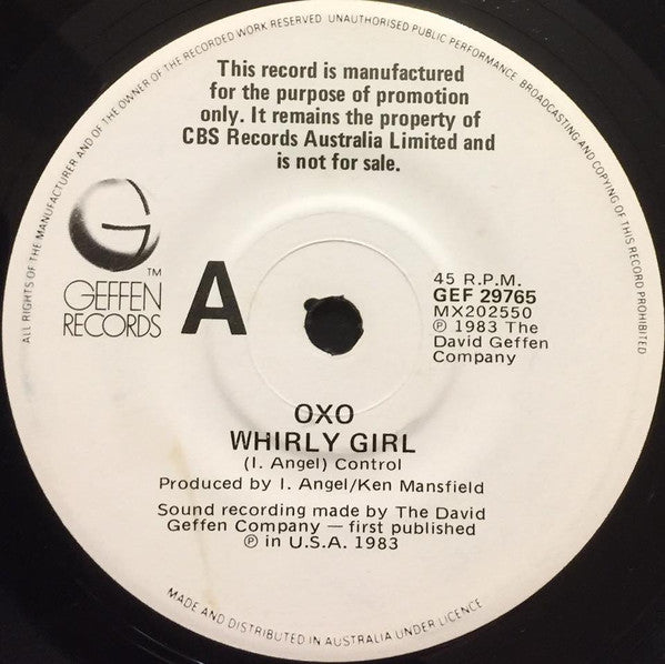 OXO (2) : Whirly Girl (7", Single, Promo)