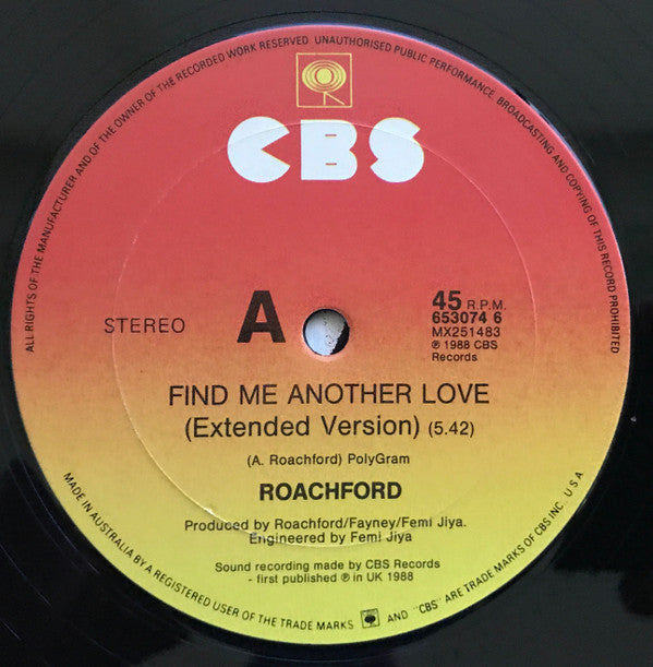 Roachford : Find Me Another Love (12", Single)