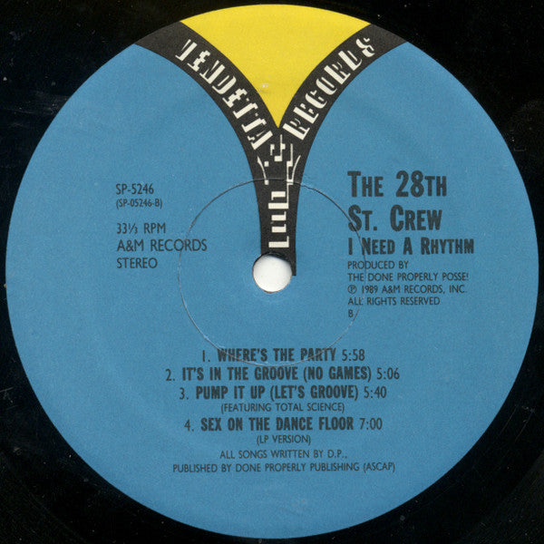 The 28th St. Crew* : I Need A Rhythm (LP, Album)