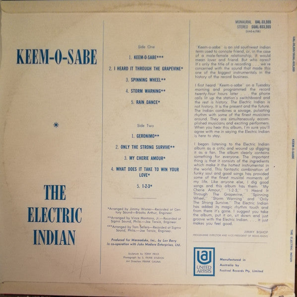 The Electric Indian : Keem-O-Sabe (LP, Album)