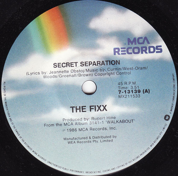 The Fixx : Secret Separation (7")