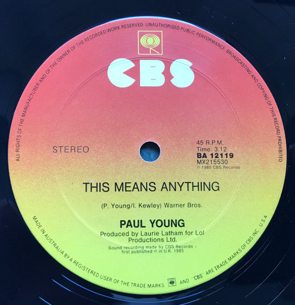 Paul Young : Every Time You Go Away (Extended Remix Version) (12", Single)