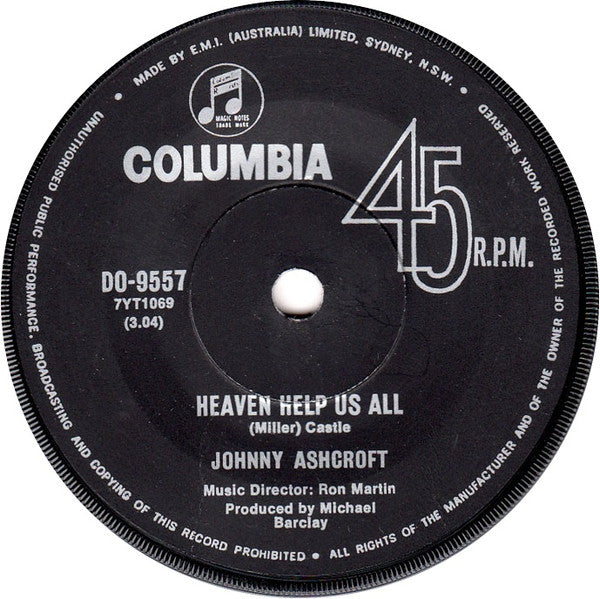 Johnny Ashcroft : Sunday Morning Christian (7", Single)