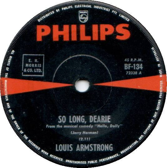 Louis Armstrong : So Long Dearie (7&quot;, Single)