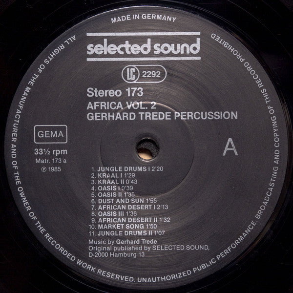 Gerhard Trede : Africa Vol. 2 (LP, Album)