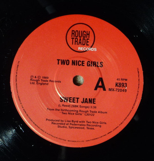 Two Nice Girls : Sweet Jane (7", Single)