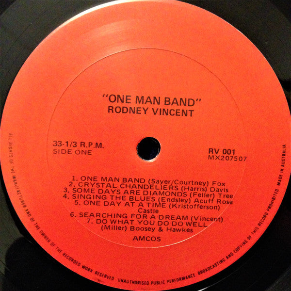 Rodney Vincent : One Man Band (LP, Album)