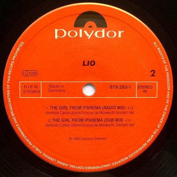 Lio : The Girl From Ipanema (12")