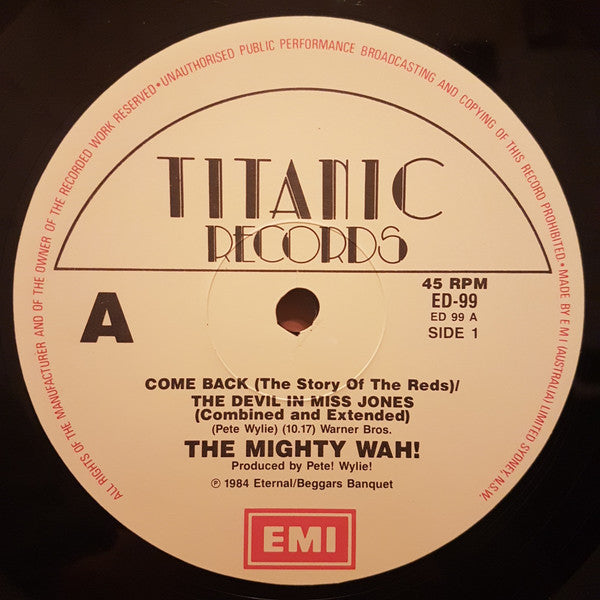 Wah! : Come Back (12", Single)