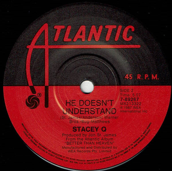 Stacey Q : Insecurity (7", Single)
