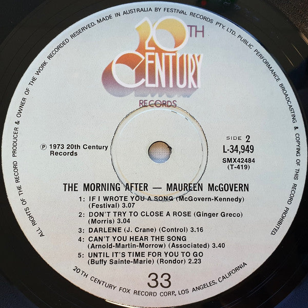 Maureen McGovern : The Morning After (LP, Album)