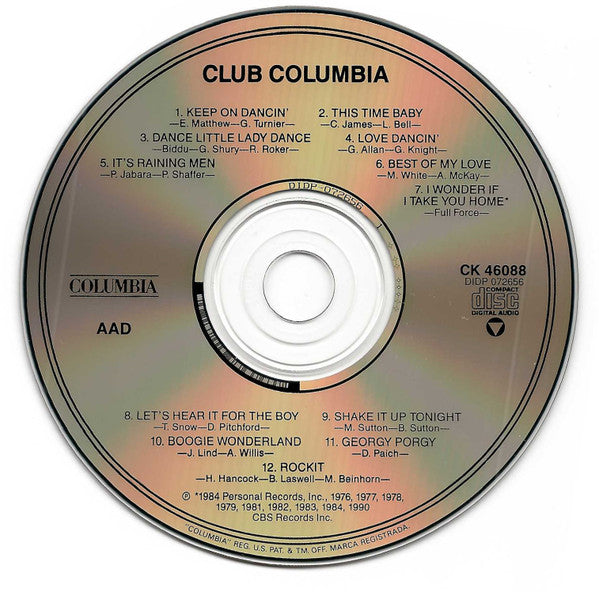 Various : Club Columbia (A Collection Of Classic Dance Mixes) Volume 1 (CD, Comp, RM)