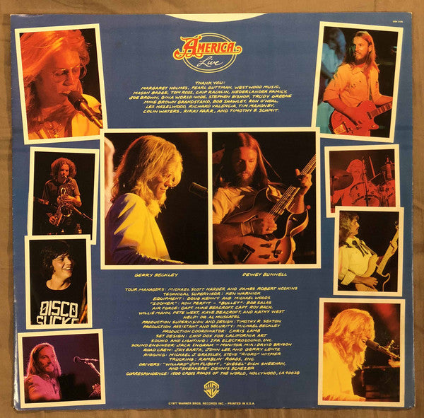 America (2) : Live (LP, Album, Los)
