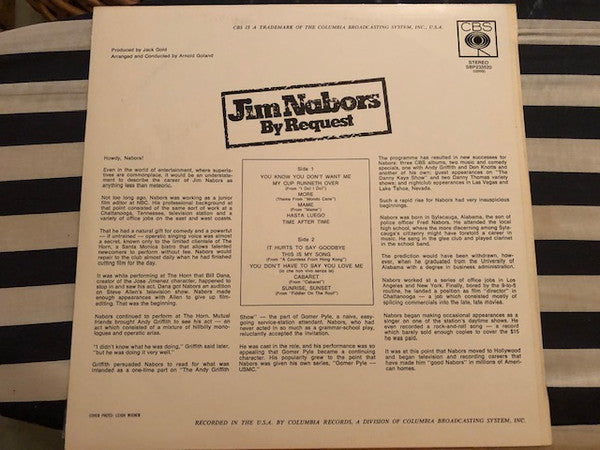 Jim Nabors : By Request (LP, Album, RE)