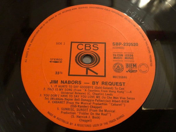 Jim Nabors : By Request (LP, Album, RE)