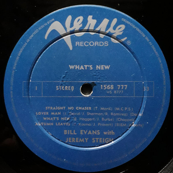 Bill Evans & Jeremy Steig : What's New (LP)