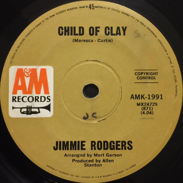 Jimmie Rodgers (2) : Child Of Clay (7&quot;, Single)