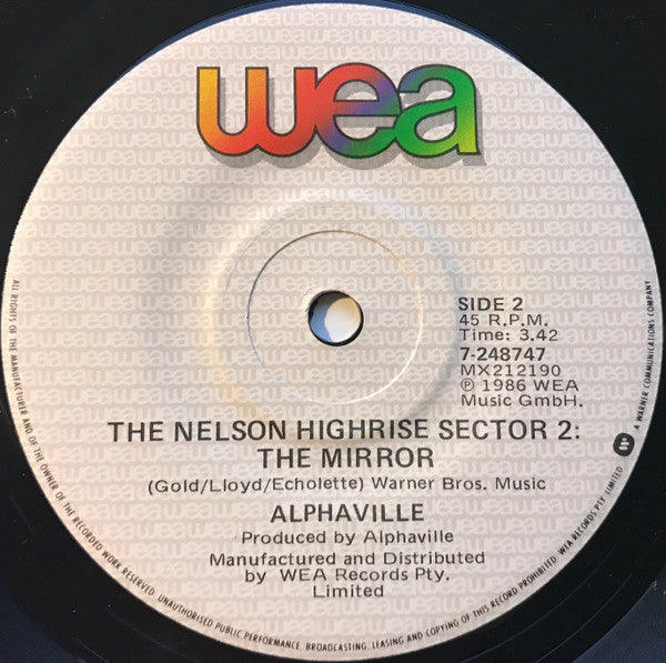 Alphaville : Dance With Me (7", Single)