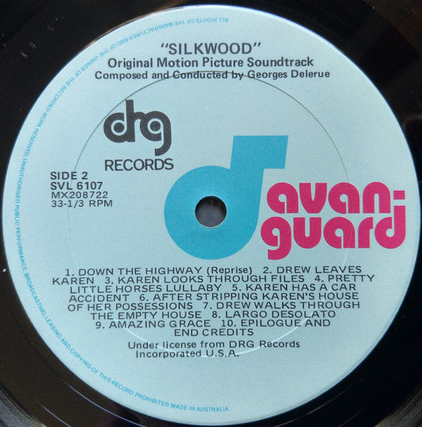 Georges Delerue : Silkwood (Music From The Original Motion Picture Soundtrack) (LP, Album)