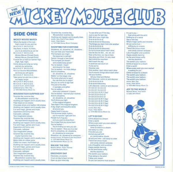 Mickey Mouse Club : The All New Mickey Mouse Club (LP, Album)