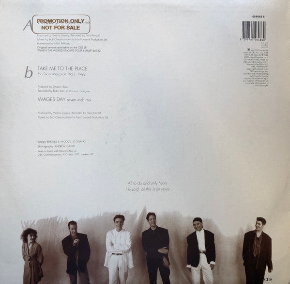 Deacon Blue : Wages Day (12", Single)