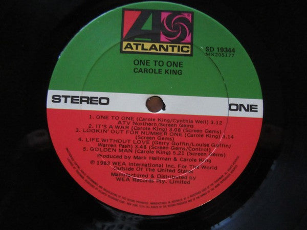 Carole King : One To One (LP, Album)