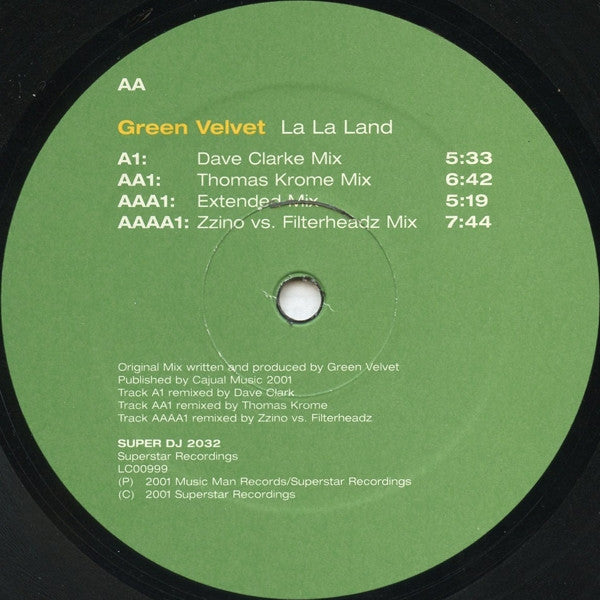 Green Velvet : La La Land (12")