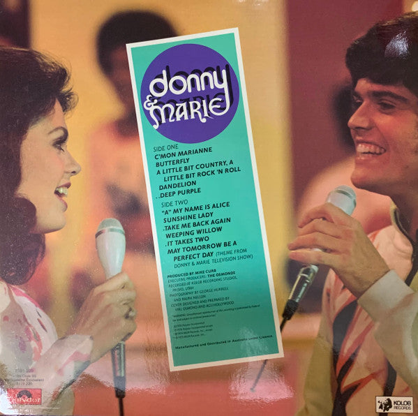 Donny & Marie Osmond : Featuring Songs From Their Television Show (LP, Album)