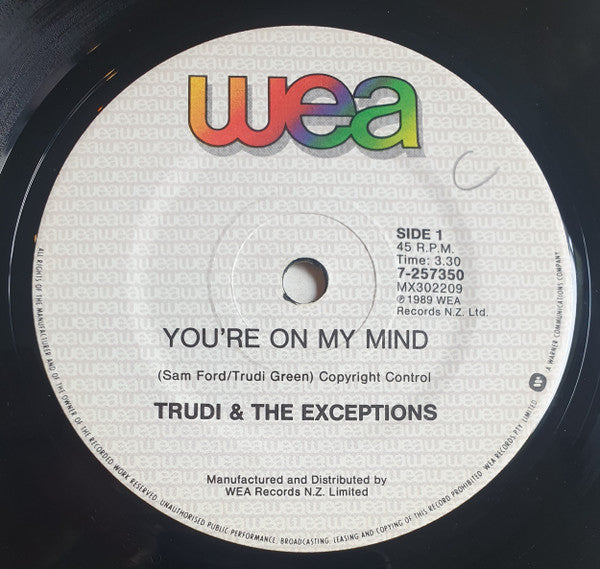 Trudi & The Exceptions : You're On My Mind (7", Single)