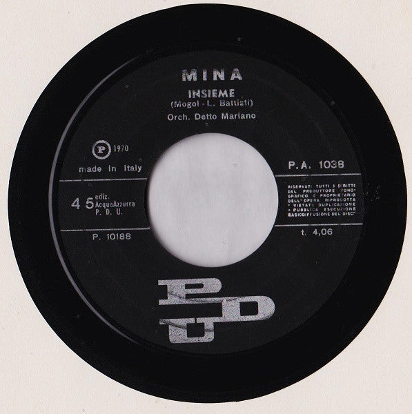 Mina (3) : Insieme (7")