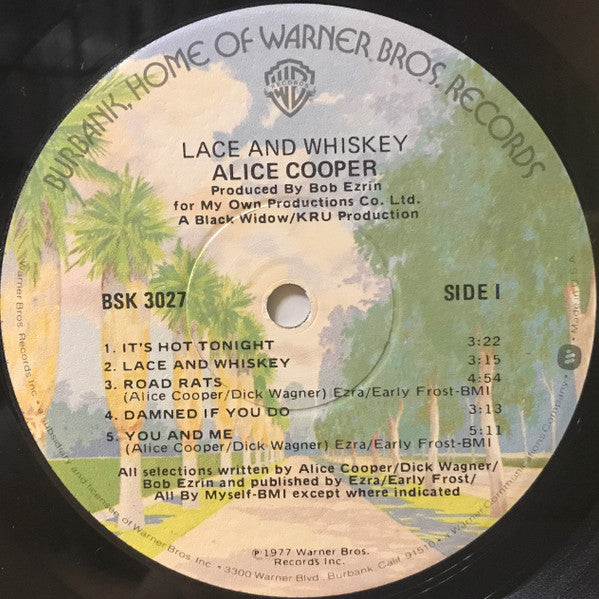 Alice Cooper (2) : Lace And Whiskey (LP, Album, Win)