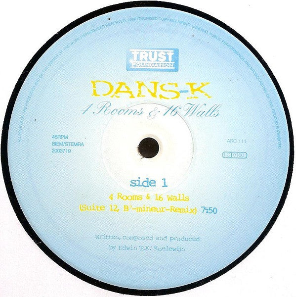 Dans-K : 4 Rooms & 16 Walls (12")