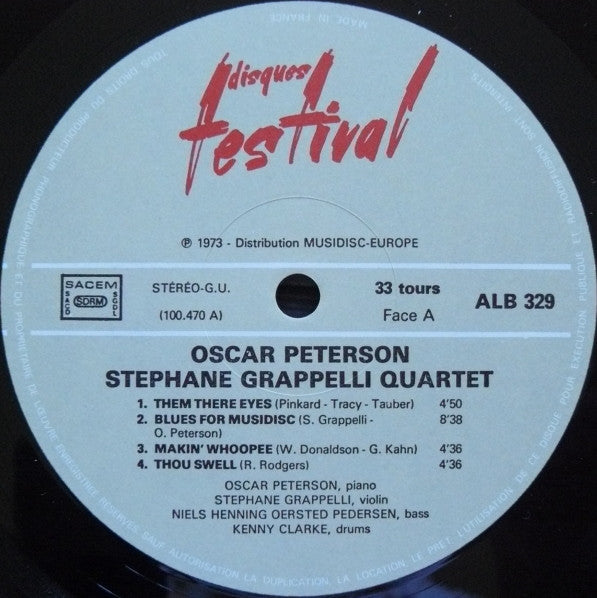 Oscar Peterson - Stéphane Grappelli Quartet : Oscar Peterson - Stephane Grappelli Quartet (2xLP, Album, Comp)