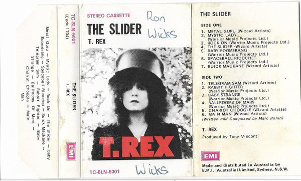 T. Rex : The Slider (Cass, Album)