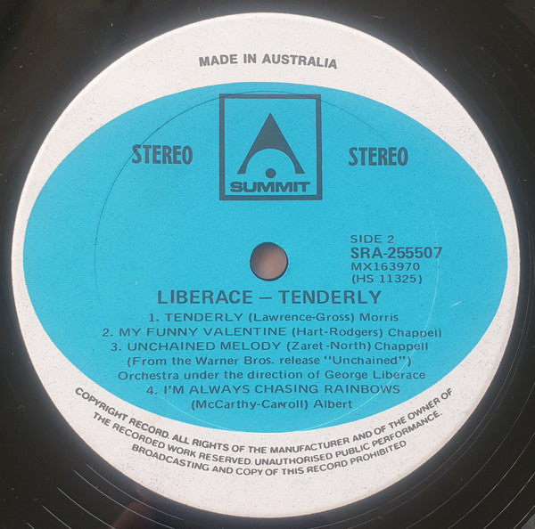 Liberace : Tenderly (LP, Album)