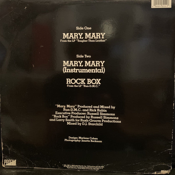 Run DMC* : Mary Mary (12", HRM)