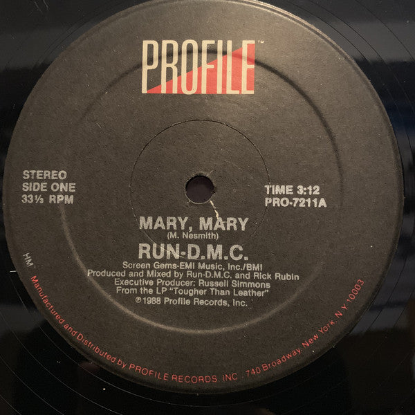Run DMC* : Mary Mary (12", HRM)