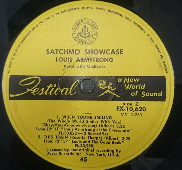 Louis Armstrong : Satchmo Showcase (7", Mono)