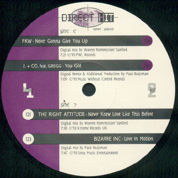 Various : Direct Hit Volume 4 (3x12", Comp, Promo)