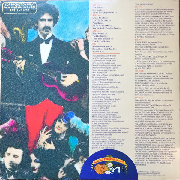 Frank Zappa : Tinsel Town Rebellion (2xLP, Album, San)